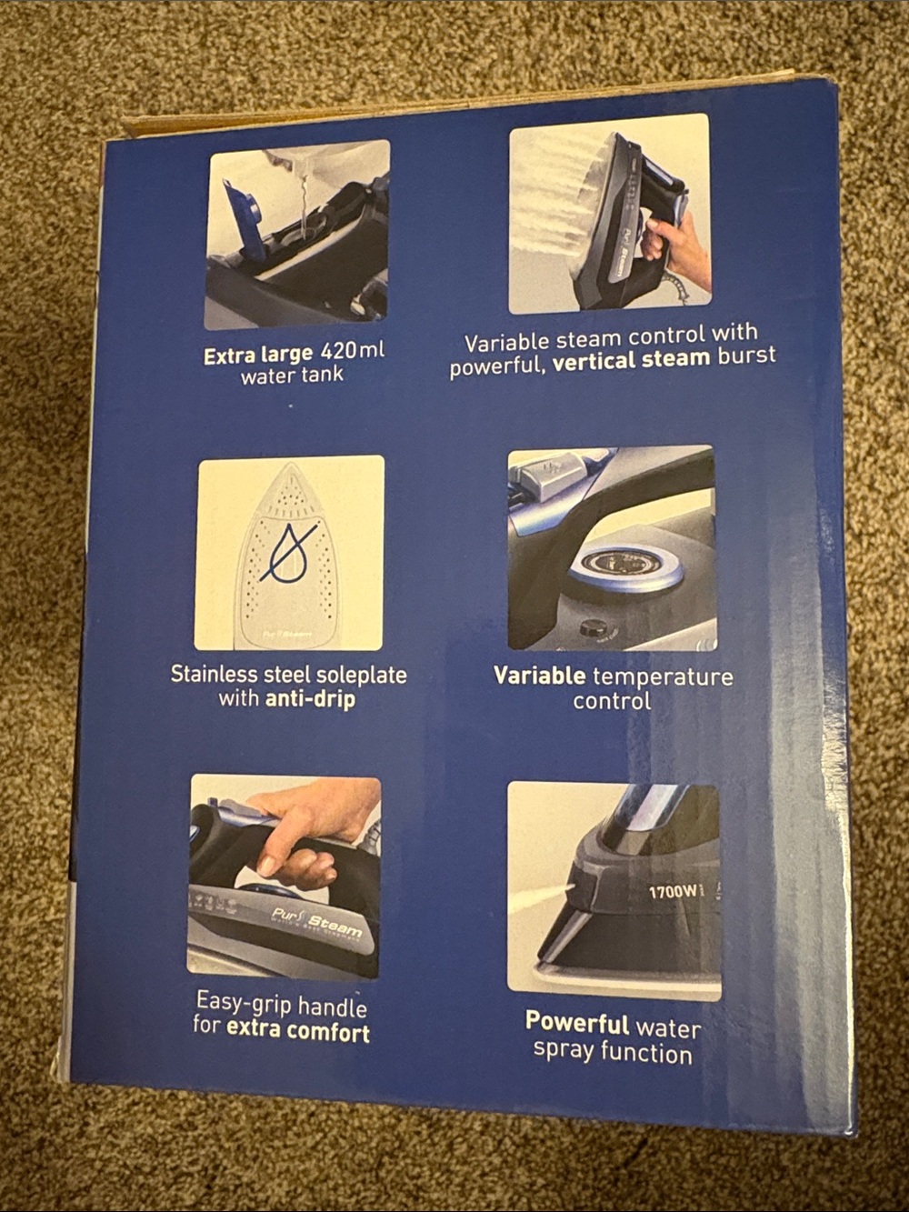 Professional Grade Steam Iron - Black and Silver - Picture 3 of 3